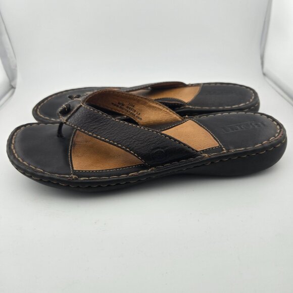 Born Edie Leather Thong Sandals | Women’s Size 7 | Brown - Picture 5 of 10